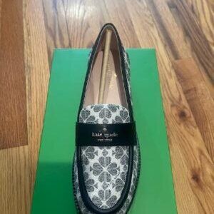 Kate Spade Ruth Spade Loafers - Size 8.5 - Black/White